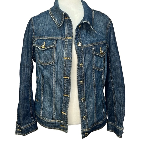 Baby Phat Y2K Rhinestone Buttons Denim Jacket - Picture 1 of 5